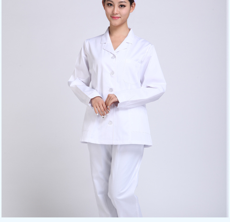 女醫(yī)生分體秋冬裝白se 醫(yī)師長袖冬裝實(shí)驗(yàn)藥店實(shí)習(xí)護(hù)士服裝